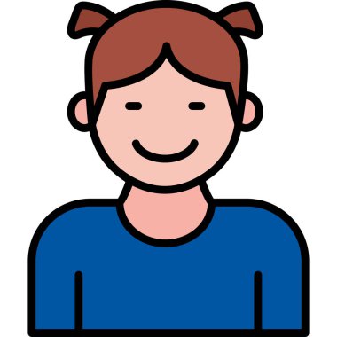 Mutlu genç kadın, illüstrasyon, beyaz arka planda vektör.