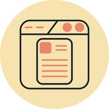 Ağ simgesi. Haberlerin basit bir illüstrasyonu