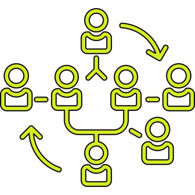 ağ paylaşımı, web basit illüstrasyon