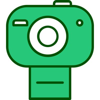 Kamera. Web simgesi basit illüstrasyon