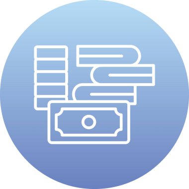 Para için. Web simgesi vektör illüstrasyonu