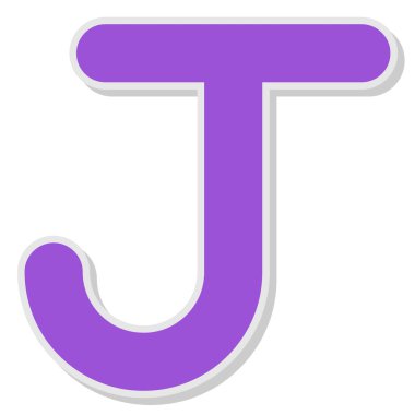 beyaz zemin üzerine harf j