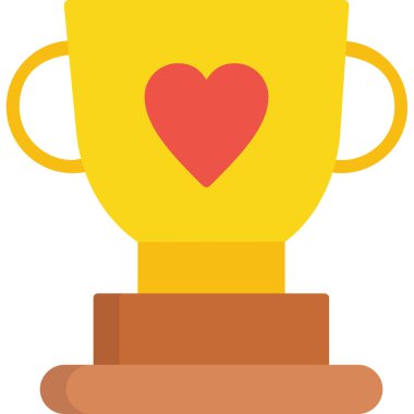 kupa düz simgesi, vektör, illüstrasyon