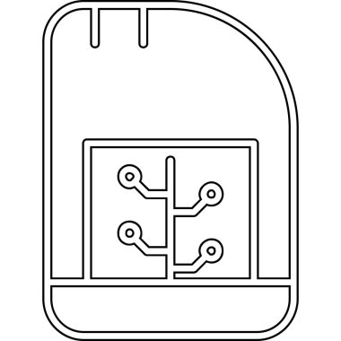devre kartı teknoloji simgesi vektör illüstrasyon grafik tasarımı