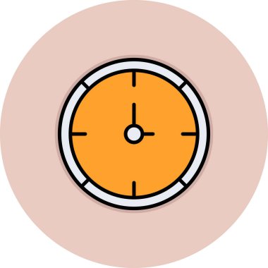 Çizgi film ve saatin vektör çizimi