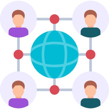 ağ bağlantısı insanlar simgesi