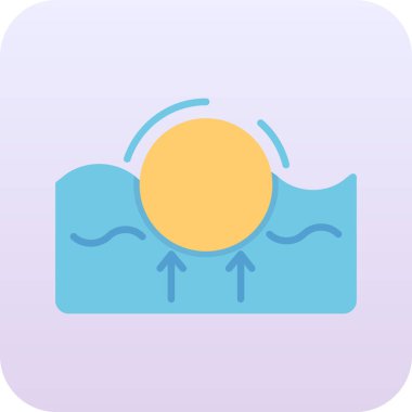 Güneş. Web simgesi basit illüstrasyon