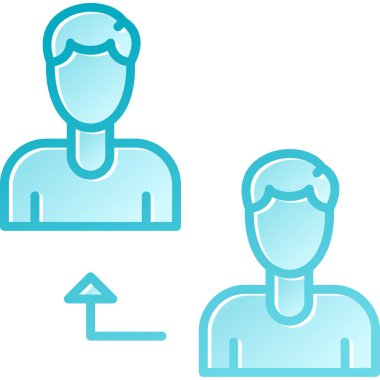 Erkek simgesi olan bir kadının vektör çizimi