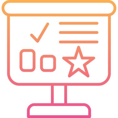 Kontrol listesi simgesi, vektör illüstrasyonu