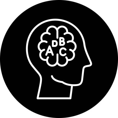 vektör beyin modern simgesi