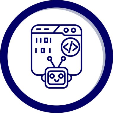 robot ikon vektör illüstrasyonu