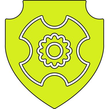 Yeşil yapraklı bir kalkan.