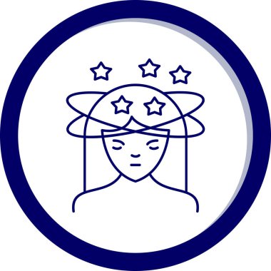 Yıldızlı bir kadının vektör çizimi