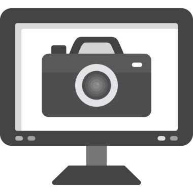 Kamera simgesi, vektör illüstrasyonu