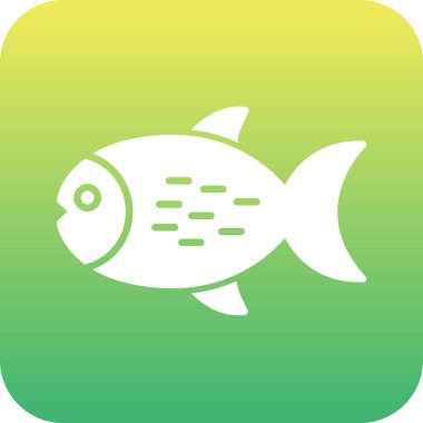 Balık simgesinin vektör illüstrasyonu