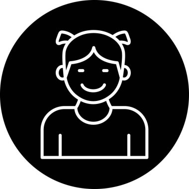 avatar kadın kişisi simgesi ana hatları biçiminde