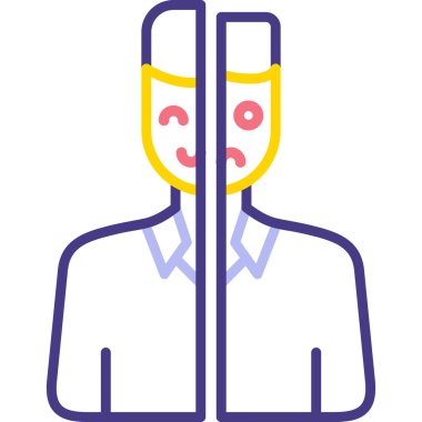 Avatar man simgesi vektör illüstrasyonu