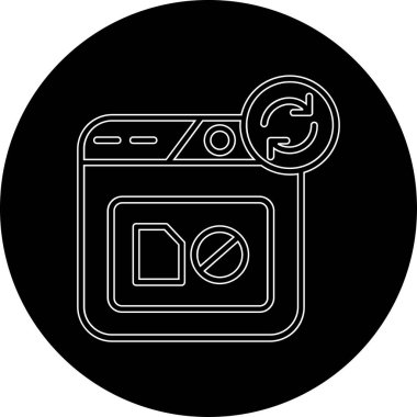 Modern kamera simgesinin vektör illüstrasyonu