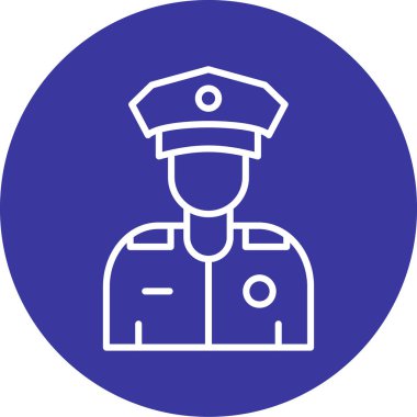 Polis memuru simgesinin vektör illüstrasyonu