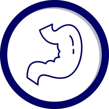 Mavi ve beyaz bir ikonun vektör illüstrasyonu