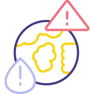 Uyarı simgesinin vektör illüstrasyonu