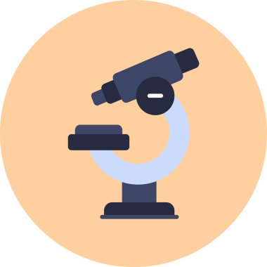 Mikroskop. Web simgesi basit illüstrasyon