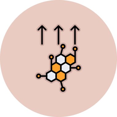 vector illustration of a molecule icon
