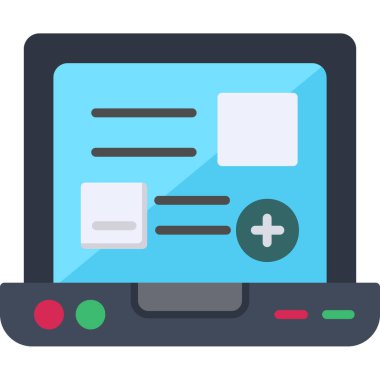 Bilgisayar. Web simgesi basit illüstrasyon