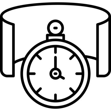 Kronometre simgesi, vektör çizimi. düz tasarım biçimi beyaz arkaplanda izole