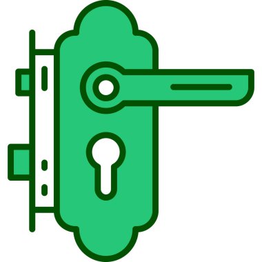 Anahtar kilidi simgesi. outline lock vektör simgesi rengi izole edildi