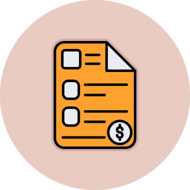 Belge ve sikke vektör illüstrasyon tasarımlı pano