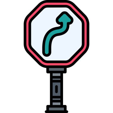 Trafik ışığı simgesi. ana hatlı trafik ışığı vektör rengi izole edildi