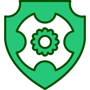 kalkan düz vektör simgesi