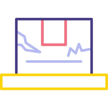 Modern dizüstü bilgisayar simgesinin vektör illüstrasyonu