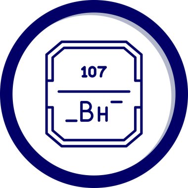 Benzersiz kimyasal sembol çizgisi vektör simgesi