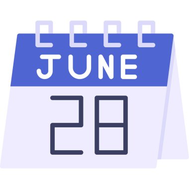 Takvim simgesi, düz tasarım tarzı. vektör illüstrasyonu.