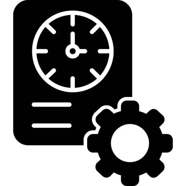 Saat simgesi, vektör illüstrasyonu