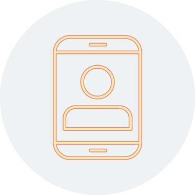 Cep telefonu simgesi, vektör illüstrasyonu