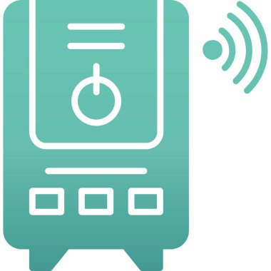 Soyut arkaplanda kablosuz simge izole edildi