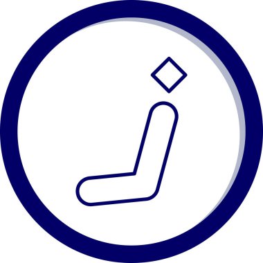 Mavi ve beyaz bir ikonun vektör illüstrasyonu