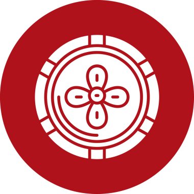 Çin 'in yeni yılı kırmızı Çin ikonu daire içinde