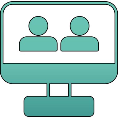 Bir kadın simgesinin vektör illüstrasyonu