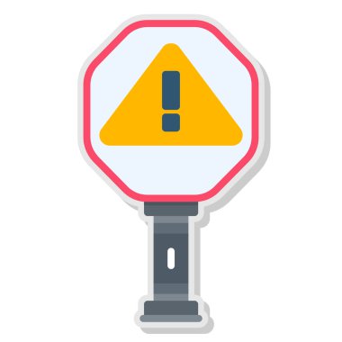 Dikkat simgesi tasarımı ile trafik sinyali