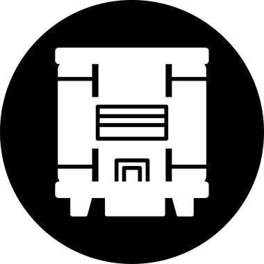 Modern b 'nin vektör illüstrasyonunda makinenin eksik simgesi