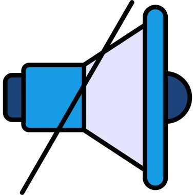 Konuşmacı. Web simgesi basit illüstrasyon