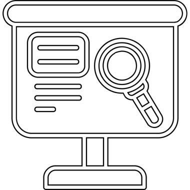 Arama motoru simgesi, vektör illüstrasyonu