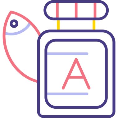 Balık. Web simgesi basit illüstrasyon