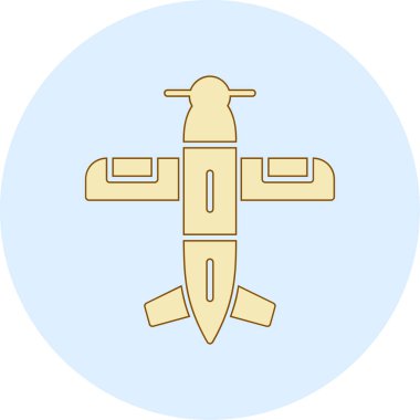 Uçak. Web simgesi basit illüstrasyon