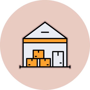 Depo simgesi vektör illüstrasyonu