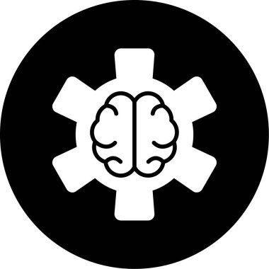 Beyin. Web simgesi basit illüstrasyon